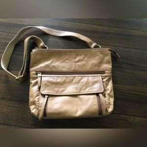 FOSSIL Tan Leather Messenger/Crossbody